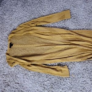 Mustard long cardigan